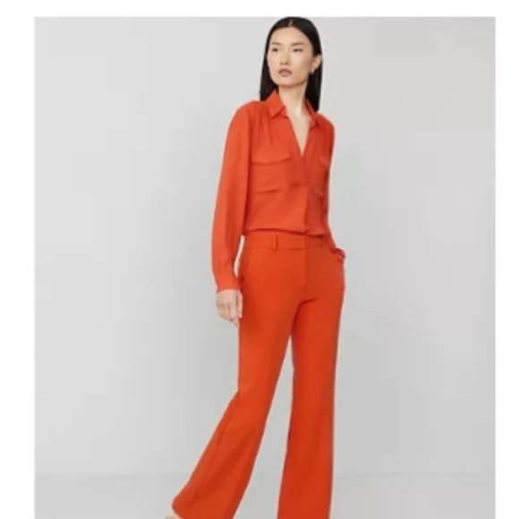 Ann Taylor Petite Jayne Trouser Pants - Toasted Tangerine - Picture 1 of 2
